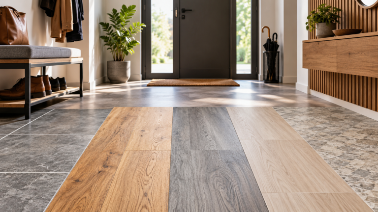 Jakou podlahu do předsíně – porovnání dlažby, vinylu a laminátu